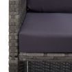 5 Piece Outdoor Dining Set Poly Rattan and Acacia Wood Anthracite