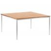 Garden Dining Table 150x150x75 cm Solid Acacia Wood and Stainless Steel