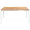 Garden Dining Table 150x150x75 cm Solid Acacia Wood and Stainless Steel