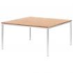 Garden Dining Table 150x150x75 cm Solid Acacia Wood and Stainless Steel