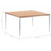 Garden Dining Table 150x150x75 cm Solid Acacia Wood and Stainless Steel