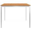 Garden Dining Table 200x100x75 cm Solid Acacia Wood and Stainless Steel