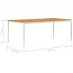 Garden Dining Table 200x100x75 cm Solid Acacia Wood and Stainless Steel