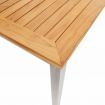 Garden Dining Table 180x90x75 cm Solid Teak Wood and Stainless Steel