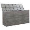 Triple Wheelie Bin Shed Anthracite 229x78x120 cm Poly Rattan