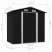 Garden Storage Shed Anthracite Steel 204x132x186 cm