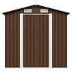 Garden Storage Shed Brown 204x132x186 cm Steel