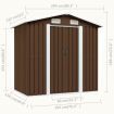 Garden Storage Shed Brown 204x132x186 cm Steel