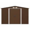 Garden Storage Shed Brown 257x205x178 cm Steel