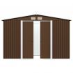 Garden Storage Shed Brown 257x205x178 cm Steel