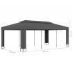 Gazebo with Double Roof 3x6 m Anthracite