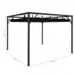 Garden Gazebo with Retractable Roof Canopy 3x3 m Anthracite