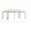 Gazebo with Mosquito Net 6x3x2.73 m Cream