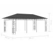 Gazebo with Mosquito Net 6x3x2.73 m Anthracite