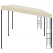 Wall-mounted Gazebo 3x6 m Cream Fabric