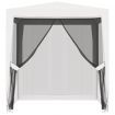 Party Tent with 4 Mesh Sidewalls 2x2 m White