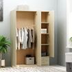 3-Door Wardrobe Sonoma Oak 120x50x180 cm Chipboard