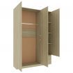 3-Door Wardrobe Sonoma Oak 120x50x180 cm Chipboard