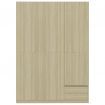 3-Door Wardrobe Sonoma Oak 120x50x180 cm Chipboard