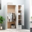 3-Door Wardrobe High Gloss White 120x50x180 cm Chipboard