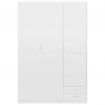 3-Door Wardrobe High Gloss White 120x50x180 cm Chipboard