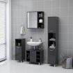 Bathroom Mirror Cabinet Grey 62.5x20.5x64 cm Chipboard
