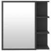 Bathroom Mirror Cabinet Grey 62.5x20.5x64 cm Chipboard