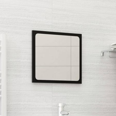 Bathroom Mirror Black 40x1.5x37 cm Chipboard