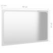 Bathroom Mirror High Gloss White 60x1.5x37 cm Chipboard