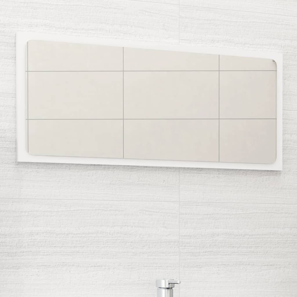 Bathroom Mirror White 80x1.5x37 cm Chipboard