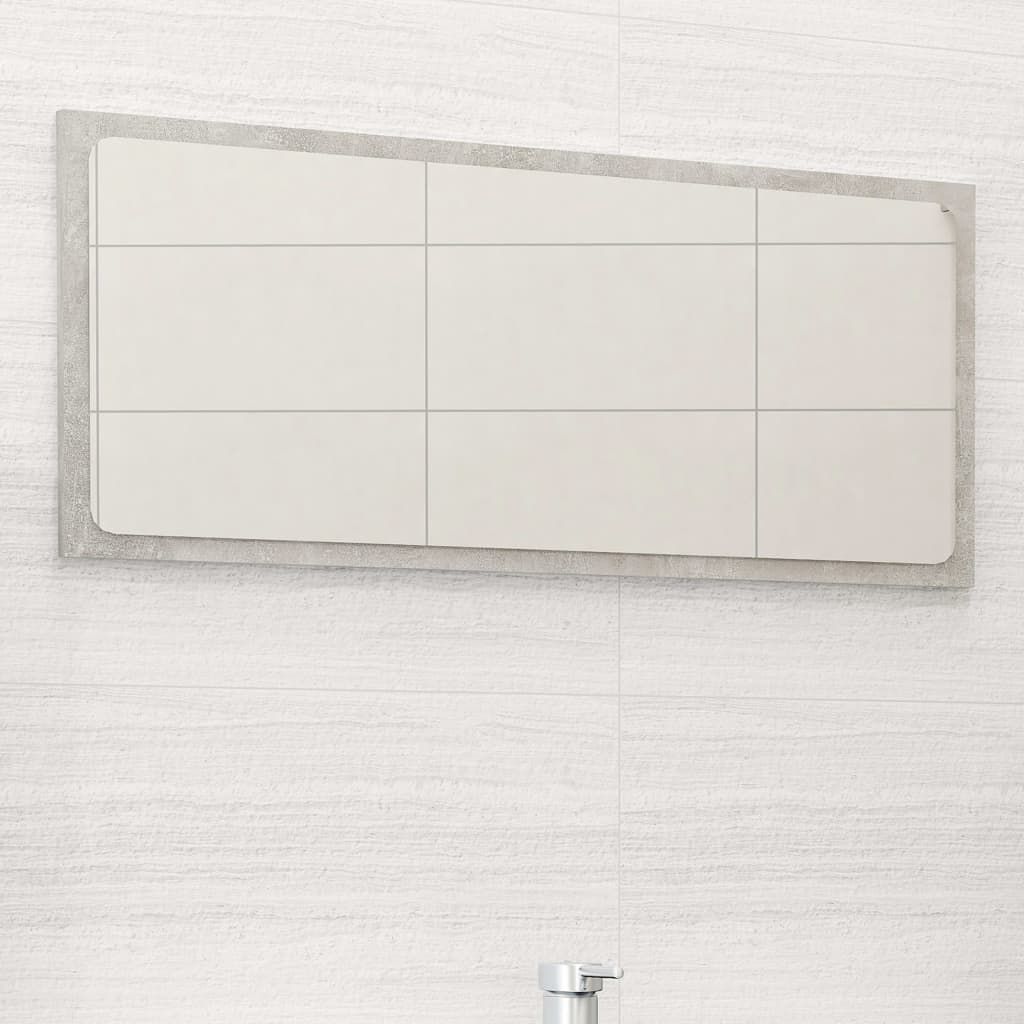 Bathroom Mirror Concrete Grey 80x1.5x37 cm Chipboard