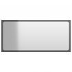 Bathroom Mirror High Gloss Grey 80x1.5x37 cm Chipboard