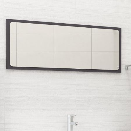 Bathroom Mirror Grey 90x1.5x37 cm Chipboard