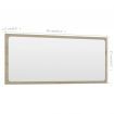 Bathroom Mirror Sonoma Oak 90x1.5x37 cm Chipboard