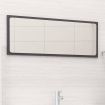 Bathroom Mirror High Gloss Grey 90x1.5x37 cm Chipboard