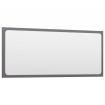 Bathroom Mirror High Gloss Grey 90x1.5x37 cm Chipboard