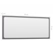 Bathroom Mirror High Gloss Grey 90x1.5x37 cm Chipboard