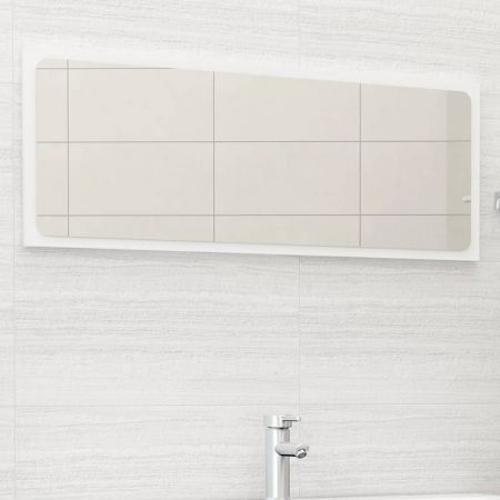 Bathroom Mirror White 100x1.5x37 cm Chipboard