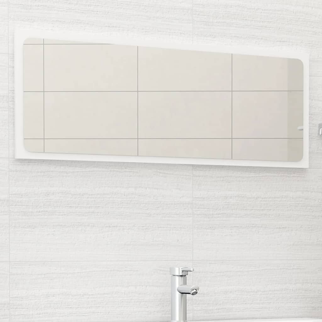 Bathroom Mirror White 100x1.5x37 cm Chipboard