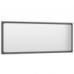 Bathroom Mirror High Gloss Grey 100x1.5x37 cm Chipboard