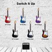 Melodic Stratocaster SSS Electric Guitar with 15W Amplifier Metallic Purple