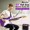 Melodic Stratocaster SSS Electric Guitar with 15W Amplifier Metallic Purple