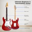 Melodic Stratocaster SSS Electric Guitar with15W Amplifier Dakota Red