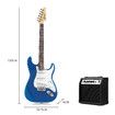 Melodic Stratocaster SSS Electric Guitar with 15W Amplifier Imperial Blue