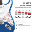 Melodic Stratocaster SSS Electric Guitar with 15W Amplifier Imperial Blue