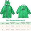 Kids Rain Wear,3D Cartoon Children Toddler Raincoat Jacket Poncho for Boy Girl