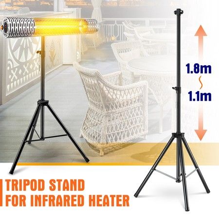 Backyard Lightweight,Stable Design Adjustable Legs,Install heater for Garage and Hands-Free Operation AOBMAXET Tripods Infrared Heater Stand- Tripod with Durable Aluminum Frames 