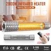 Maxkon 2000W Infrared Outdoor Heater Instant Electric Wall Heater Indoor Patio Room Heater with Remote Control Stainless Steel Frame