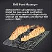 EMS Leg Reshaping Foot Massager, Portable USB Rechargeable Massage Foot Mat, 6 Modes 9 lntensity Leg Stimulator Mat, for Pain Relief, Blood Circulation and Relax Stiffness Muscles
