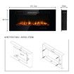 Maxkon 40 Inch Wall Recessed Mounted Electric Fireplace Heater 900/1800W w/5 Flame Settings